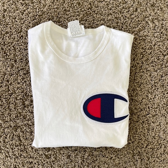 Men’s Champion White Long Sleeve - Picture 2 of 4